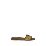 Prada Brown Raffia Slippers for Women