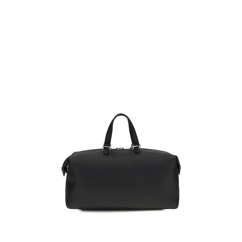 Fendi Sac de voyage en cuir de veau noir Bos Taurus
