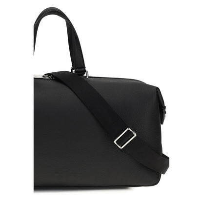 Fendi Sac de voyage en cuir de veau noir Bos Taurus