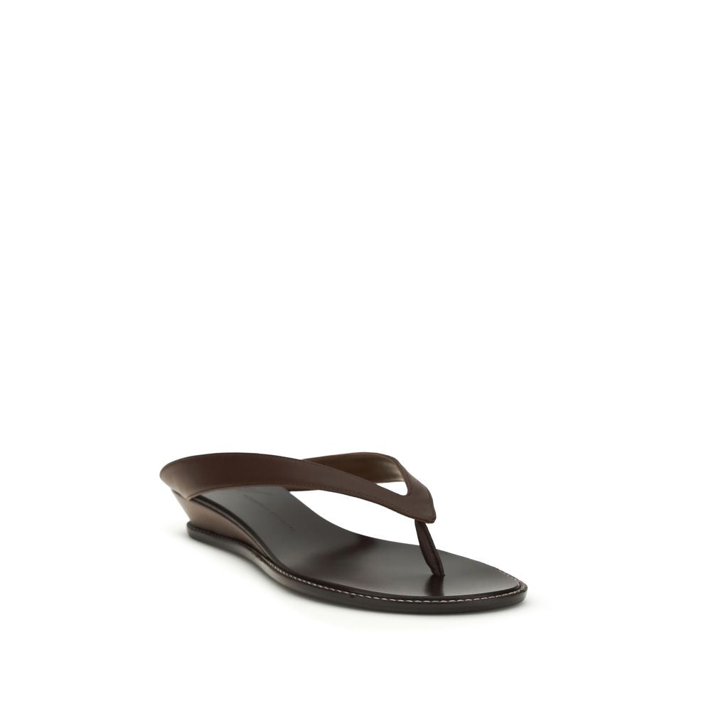 Sandales à plateforme Giuseppe Zanotti en cuir de veau marron Bos Taurus