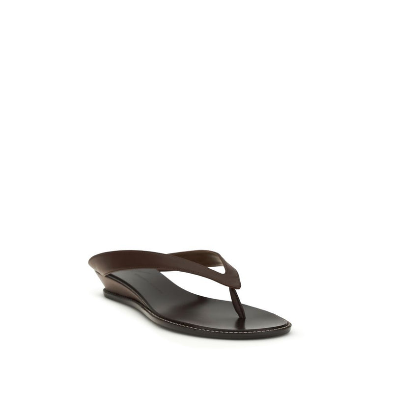 Sandales à plateforme Giuseppe Zanotti en cuir de veau marron Bos Taurus