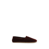 The Row Bordeaux Cotton Slip-On Loafers