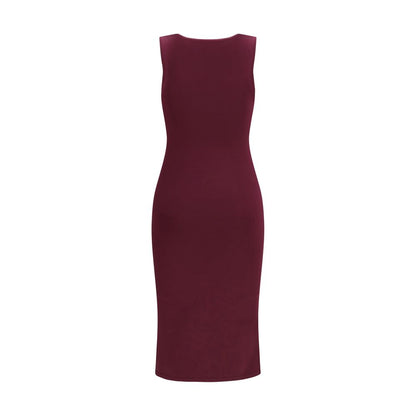 SA SU PHI Purple Silk Long Dress
