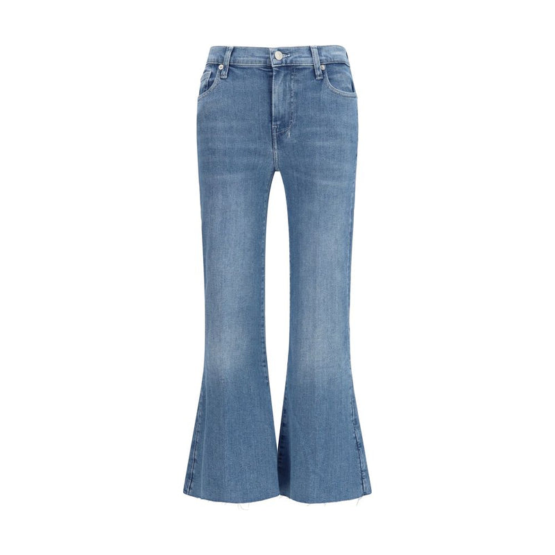 7FOR Blue Cotton Flared Jeans - Modern Denim Style