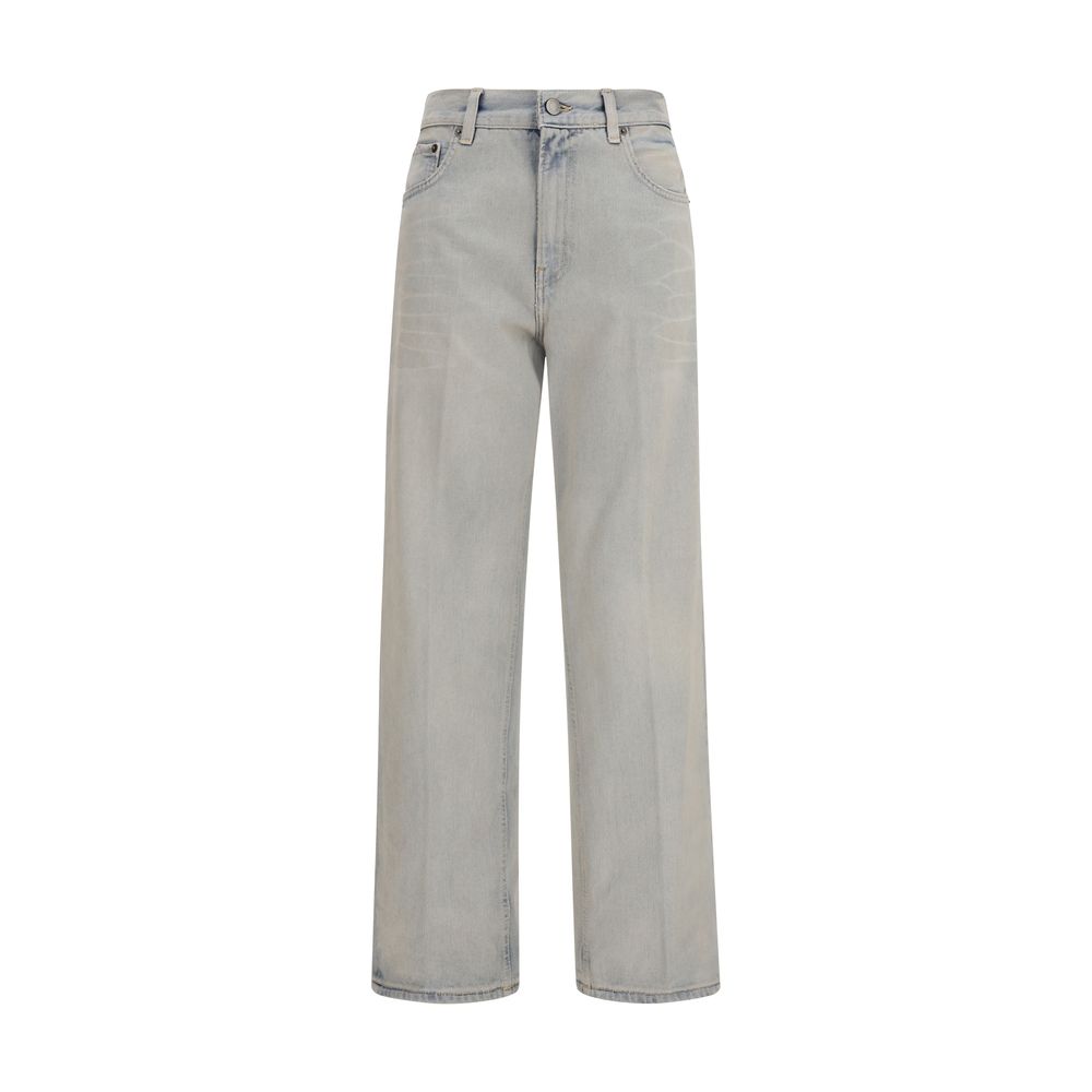 Haikure Bonnie Light Space Blue Cotton Relaxed Fit Jeans