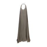 Rick Owens Haltar Gray Silk Georgette Casual Dress