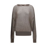 Rick Owens Gray Cashmere Hoodie - SS26