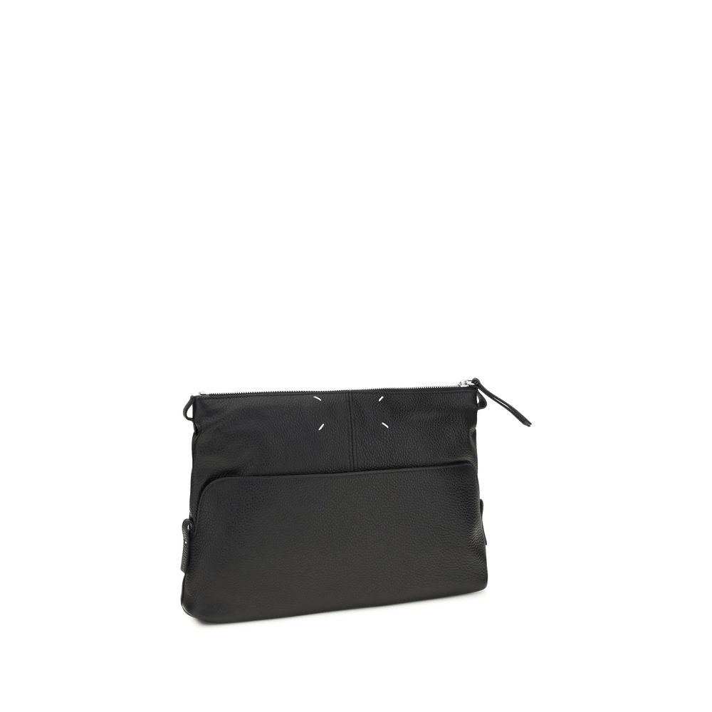 Maison Margiela Black Calf Leather Bos Taurus Clutch Bag