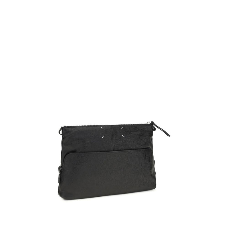 Maison Margiela Black Calf Leather Bos Taurus Clutch Bag