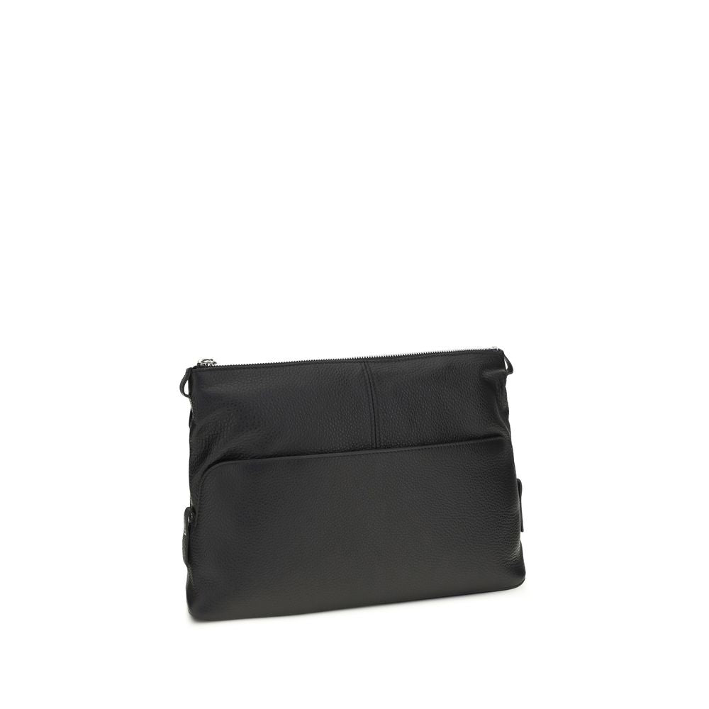 Maison Margiela Black Calf Leather Bos Taurus Clutch Bag
