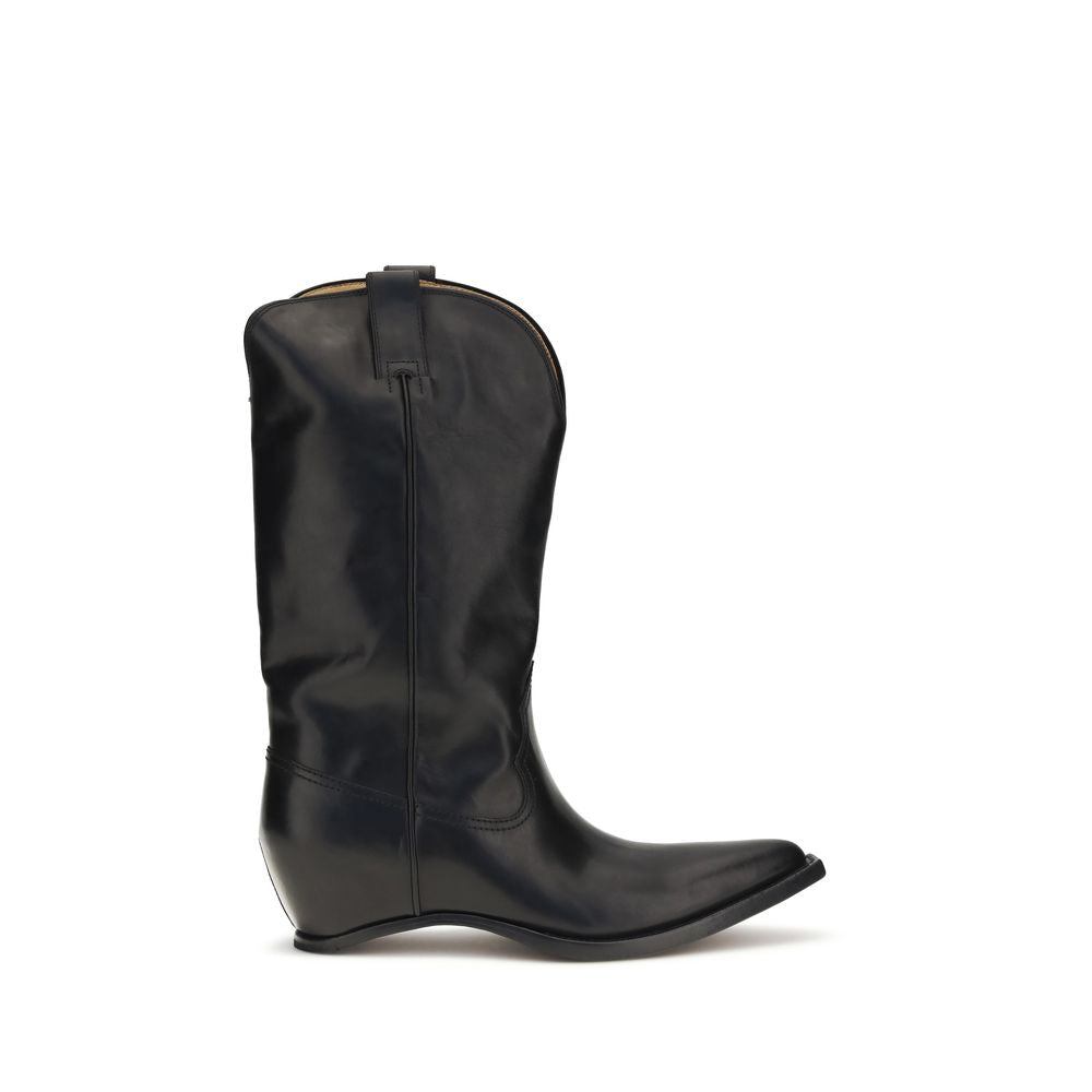 Bottes Maison Margiela en cuir de veau noir Bos Taurus