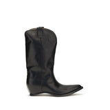 Bottes Maison Margiela en cuir de veau noir Bos Taurus