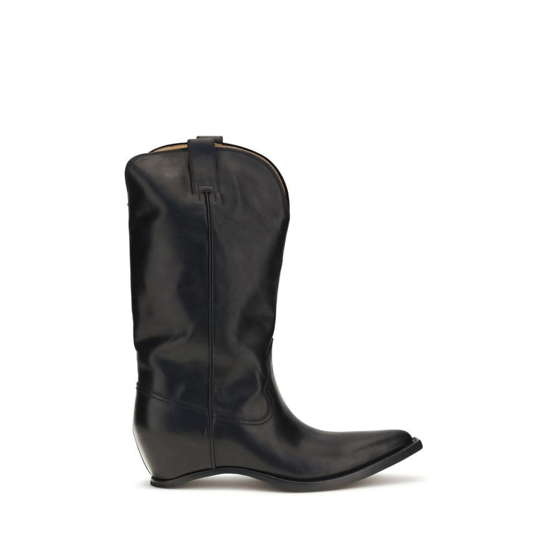 Bottes Maison Margiela en cuir de veau noir Bos Taurus