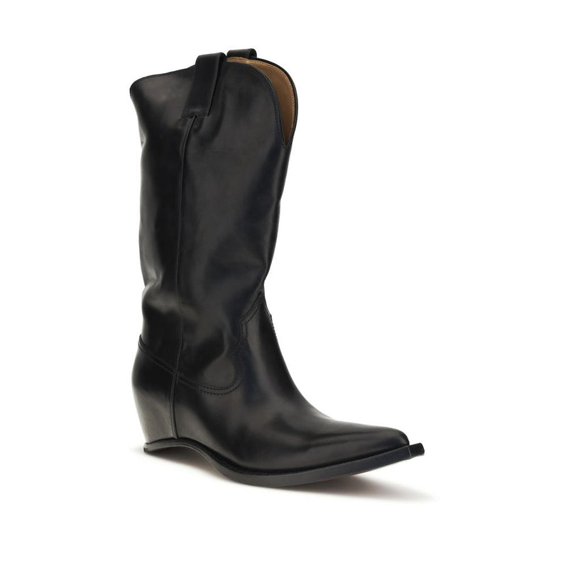 Bottes Maison Margiela en cuir de veau noir Bos Taurus