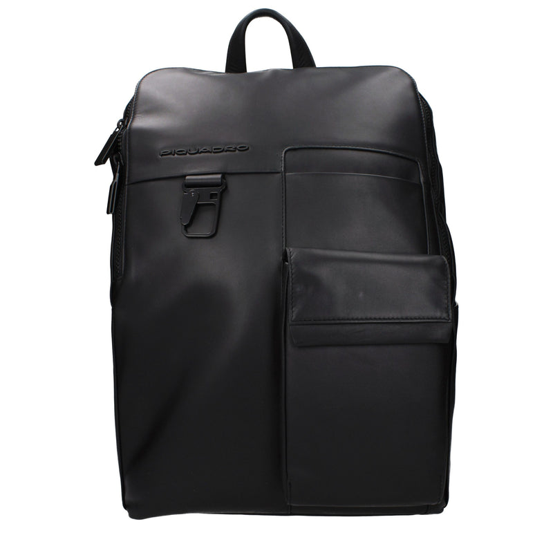 Piquadro Black Leather Backpack - CA5988S123N