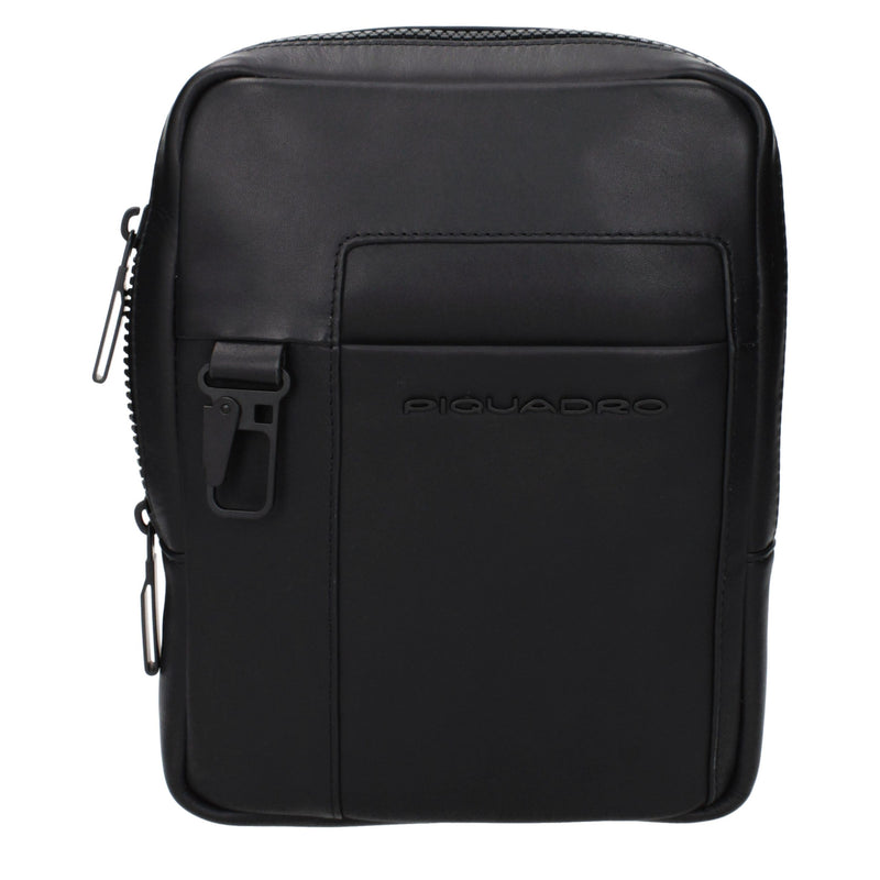Piquadro Black Leather Crossbody Bag - CA3084S123N
