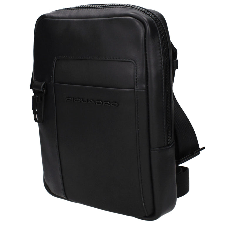 Piquadro Black Leather Crossbody Bag - CA3084S123N
