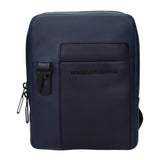 Piquadro Blauwe Leren Crossbody Tas