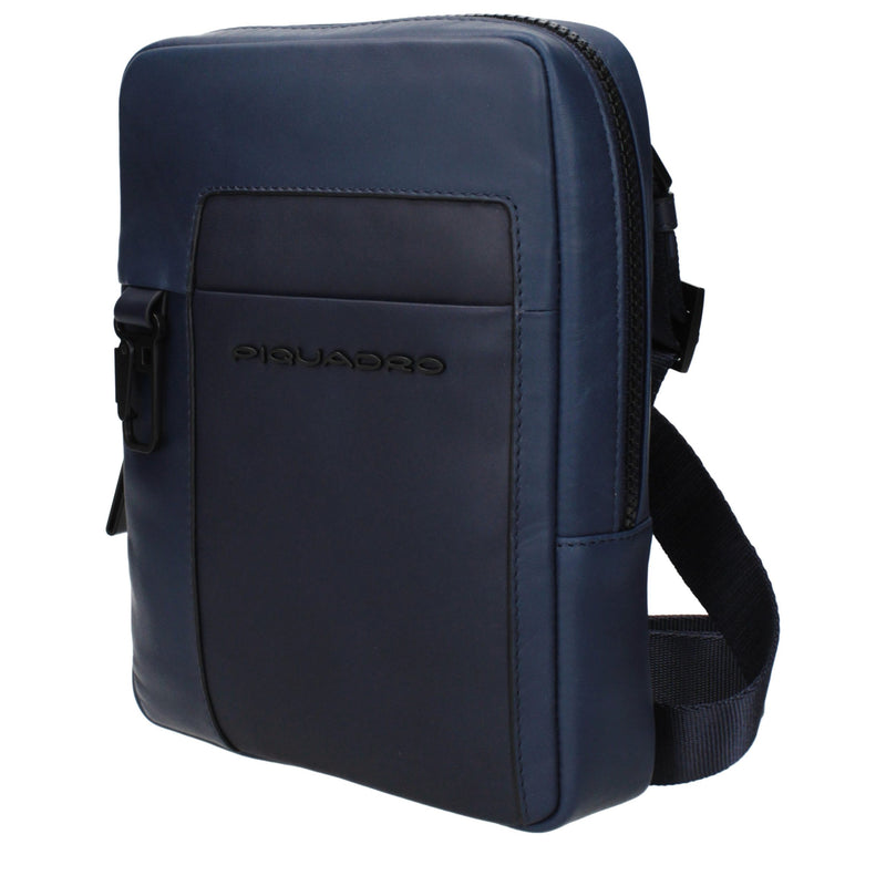 Piquadro Blue Leather Crossbody Bag - CA3084S123BLU
