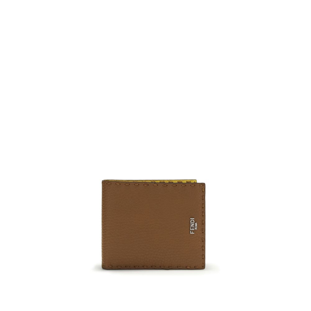 Portefeuille Fendi Bos Taurus en cuir de veau marron