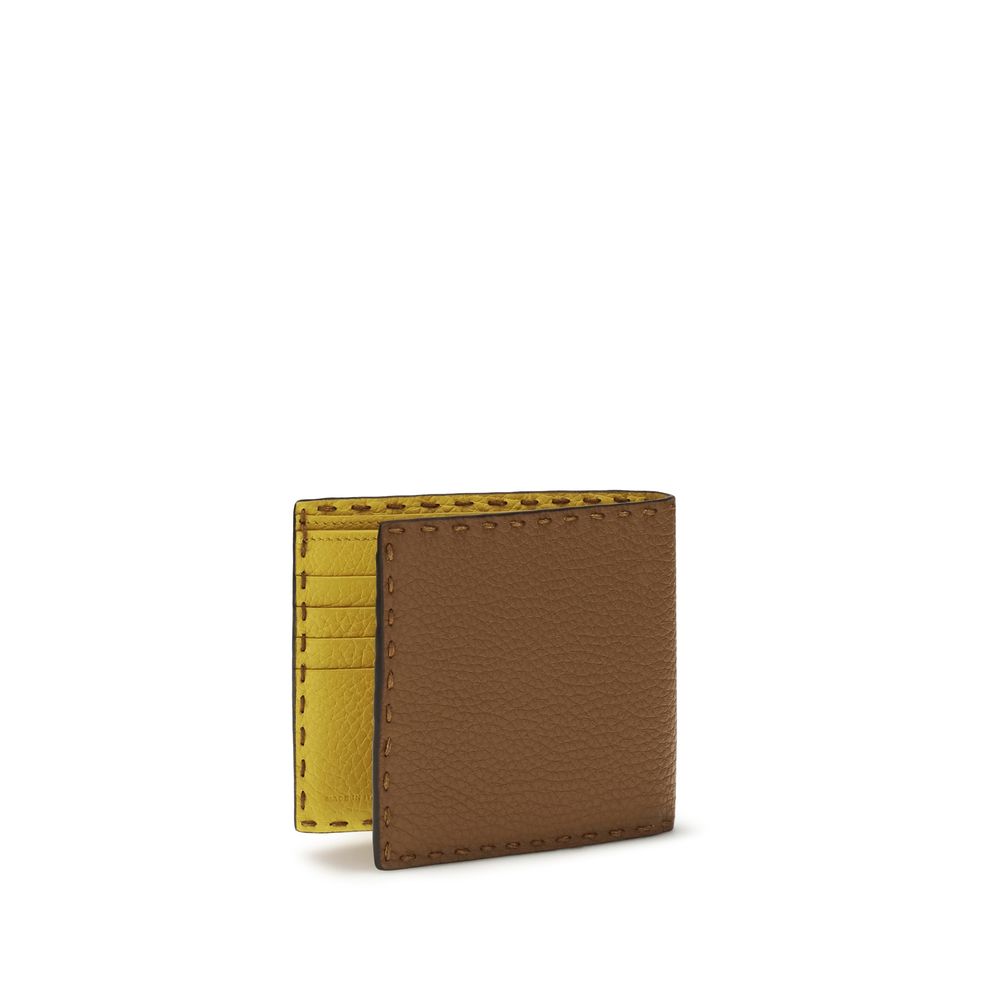 Portefeuille Fendi Bos Taurus en cuir de veau marron