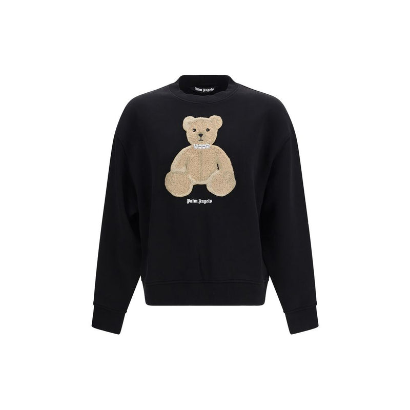 Palm Angels Bear Black Cotton Sweatshirt - SS26