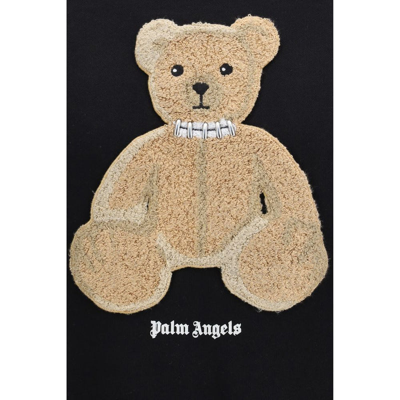 Palm Angels Bear Black Cotton Sweatshirt - SS26