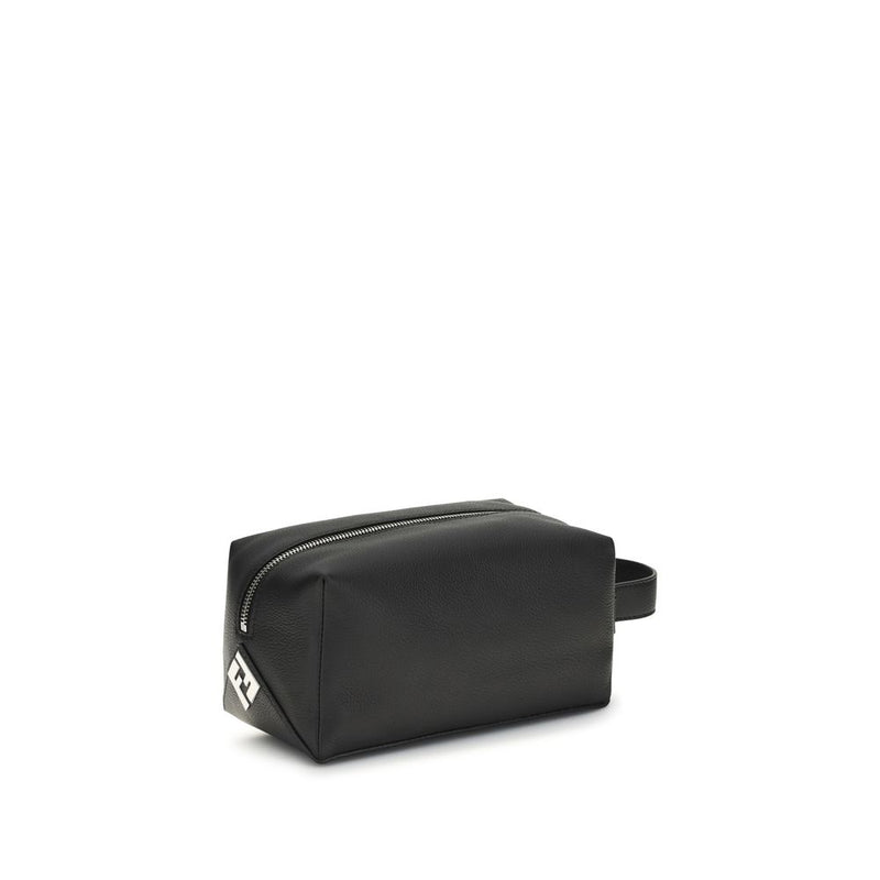 Fendi Sac de voyage en cuir de veau noir Bos Taurus