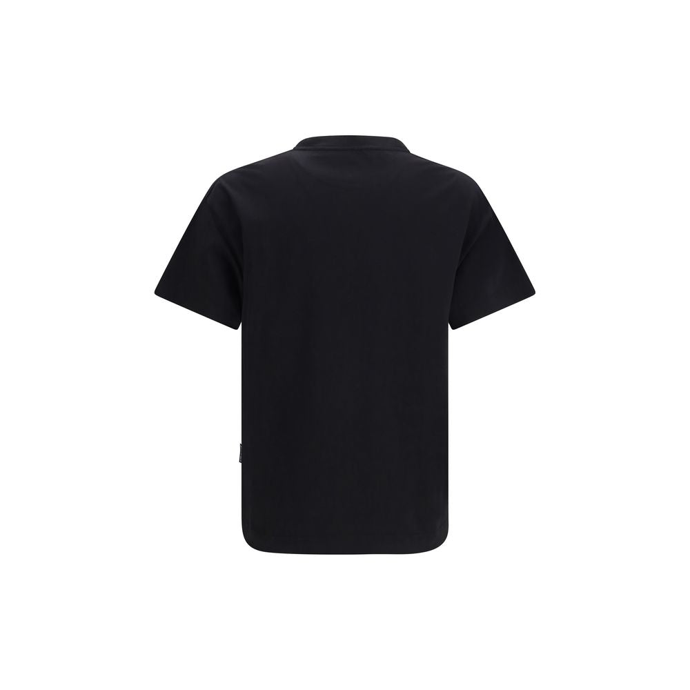Palm Angels Black Cotton T-Shirt - Neck Logo Design