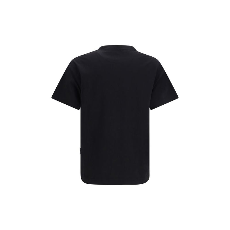 Palm Angels Neck Logo Black Cotton T-Shirt for Men