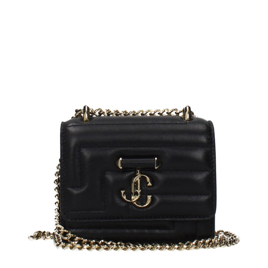Jimmy Choo Black Leather Shoulder Bag