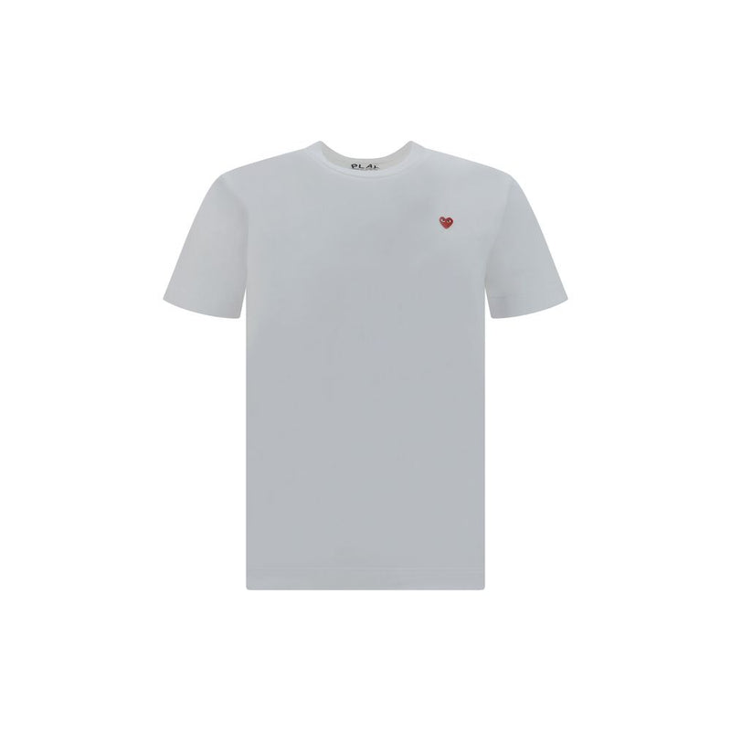 Comme Des Garçons Play White Cotton T-Shirt