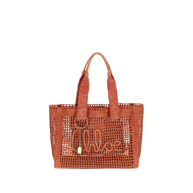 Chloé Multicolor Raffia Shoulder Bag - East-West Summer Style