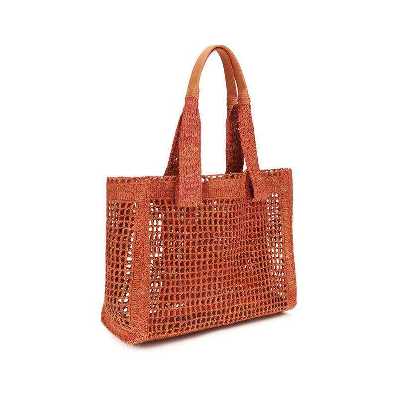 Chloé Multicolor Raffia Shoulder Bag - East-West Summer Style