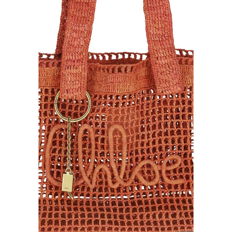 Chloé Multicolor Raffia Shoulder Bag - East-West Summer Style