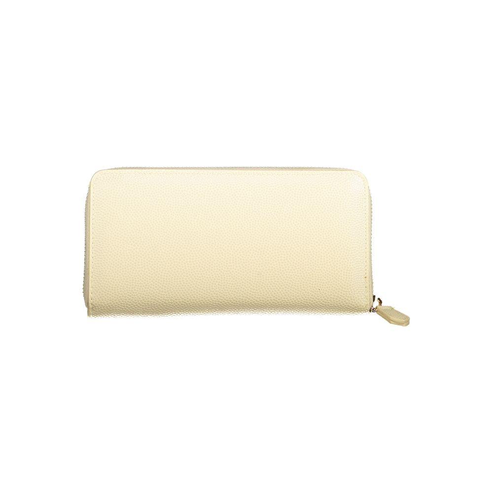Mario Valentino Beige Polyurethane Women's Wallet - Chic & Functional