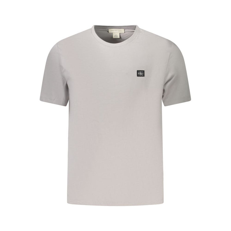 T-shirt gris en coton pour homme Calvin Klein