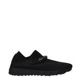 Jimmy Choo Black Fabric Slip-On Loafers for Women