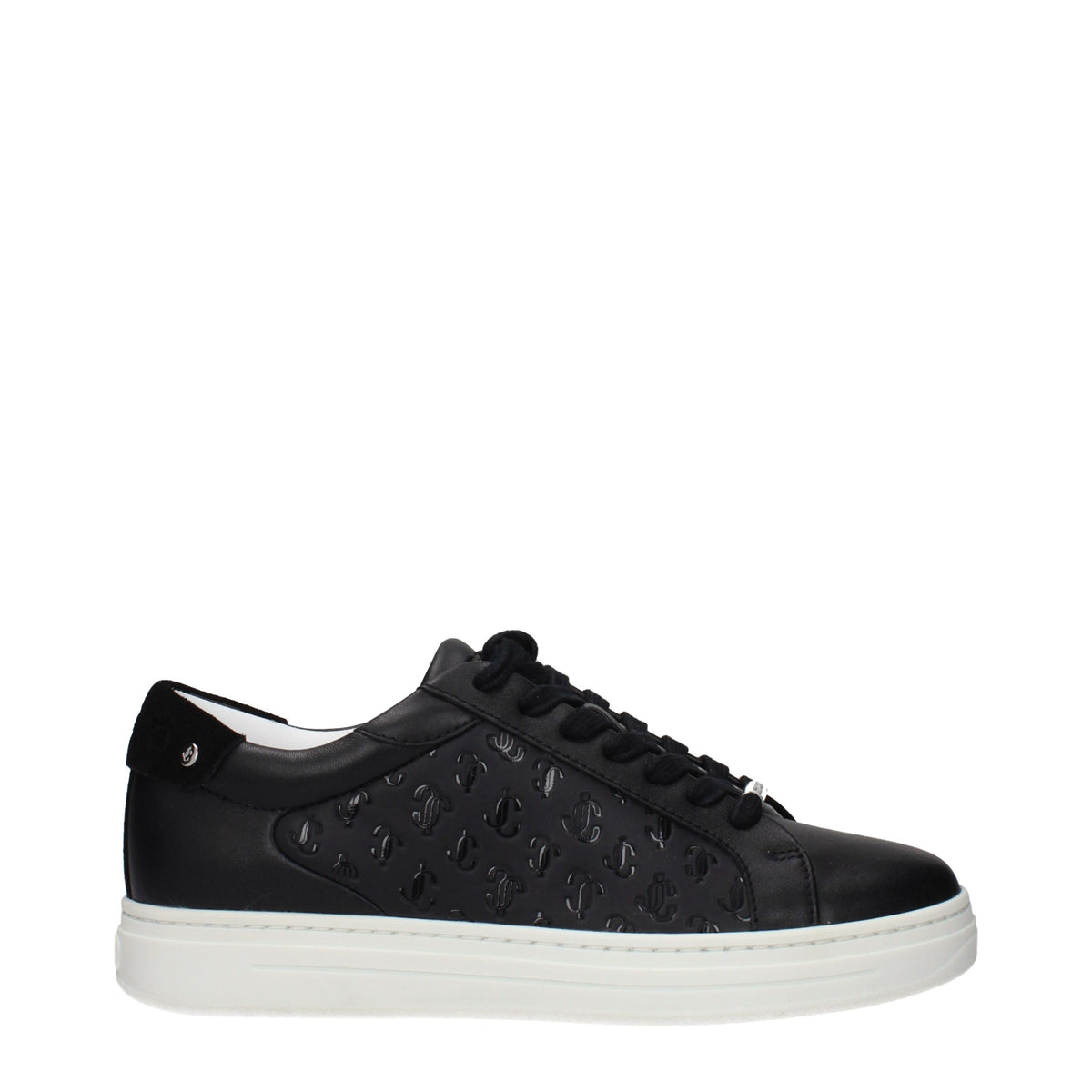 Jimmy Choo ROME Black Leather Low Top Sneakers for Women