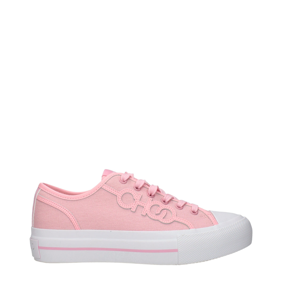 Jimmy Choo Fenix Low Top Sneakers in Pink Fabric