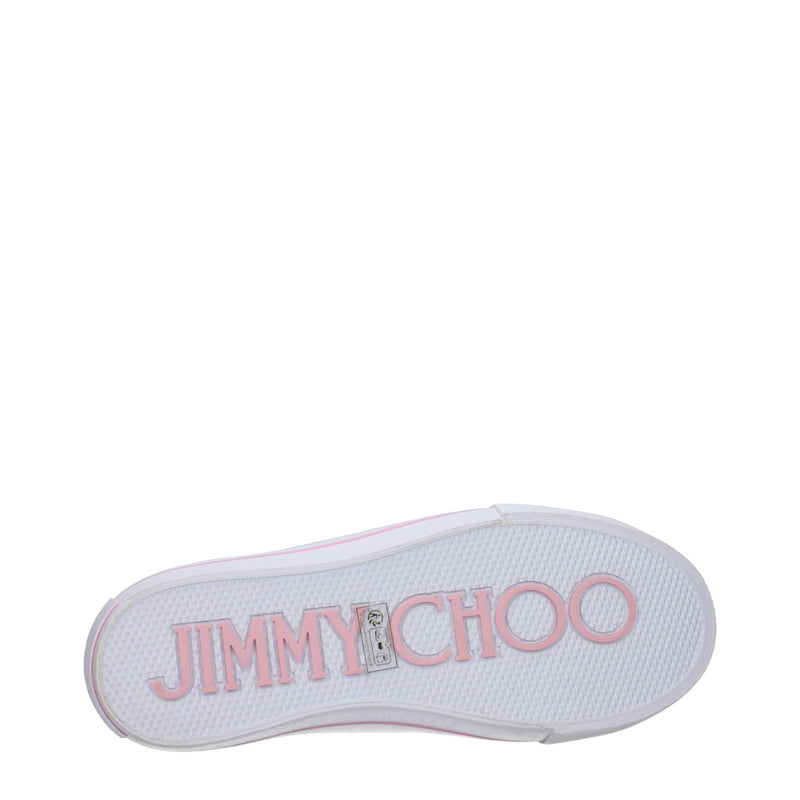 Jimmy Choo Fenix Low Top Sneakers in Pink Fabric