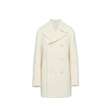 Manteau en laine blanc Prada