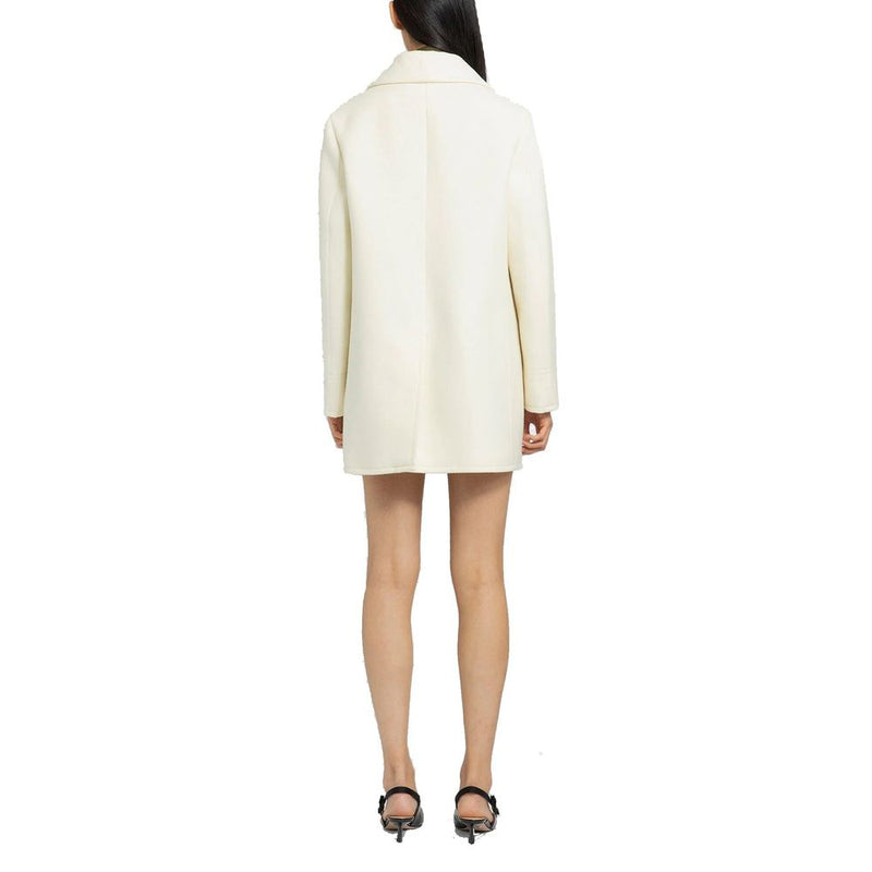 Manteau en laine blanc Prada