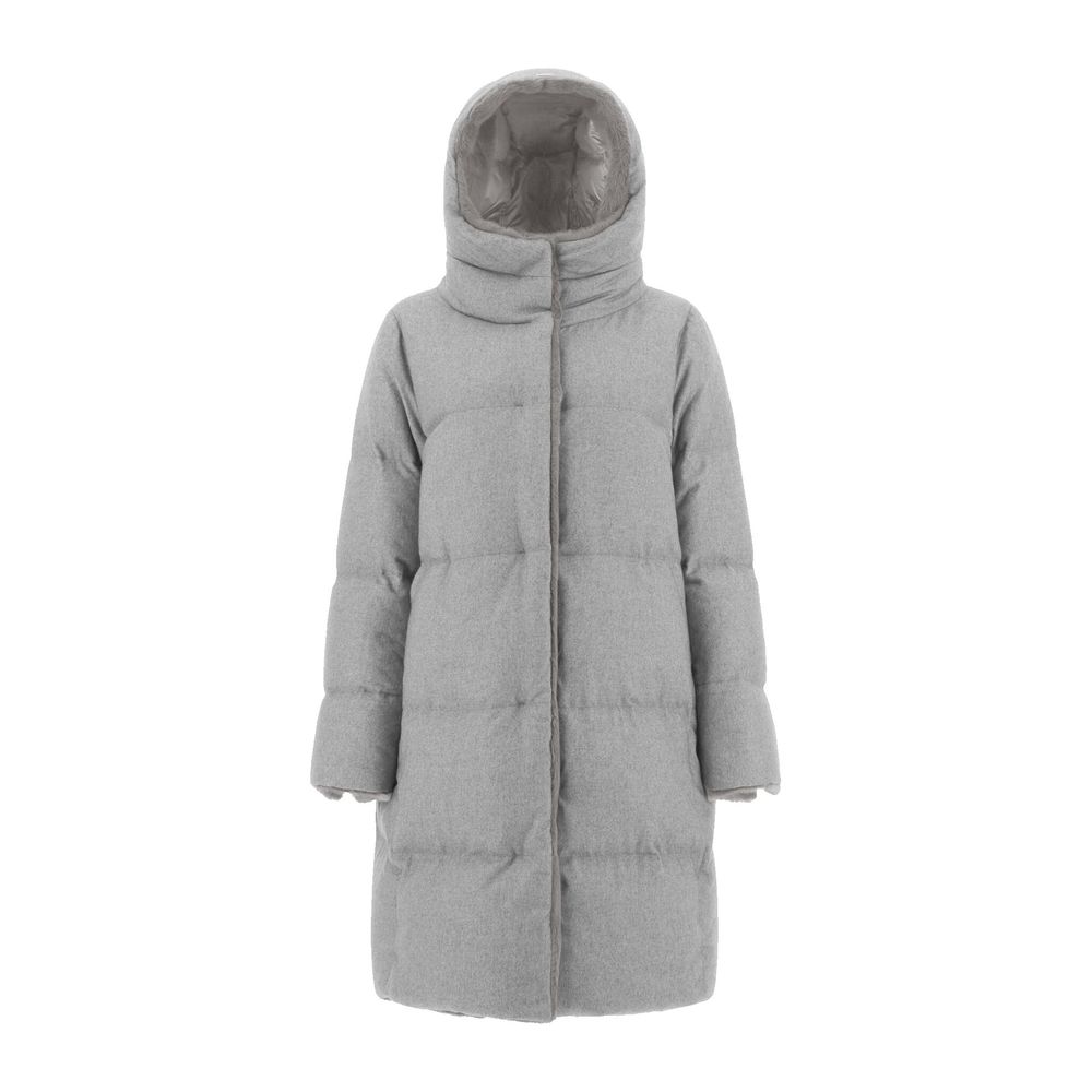Herno Gray Cashmere Coat for Women