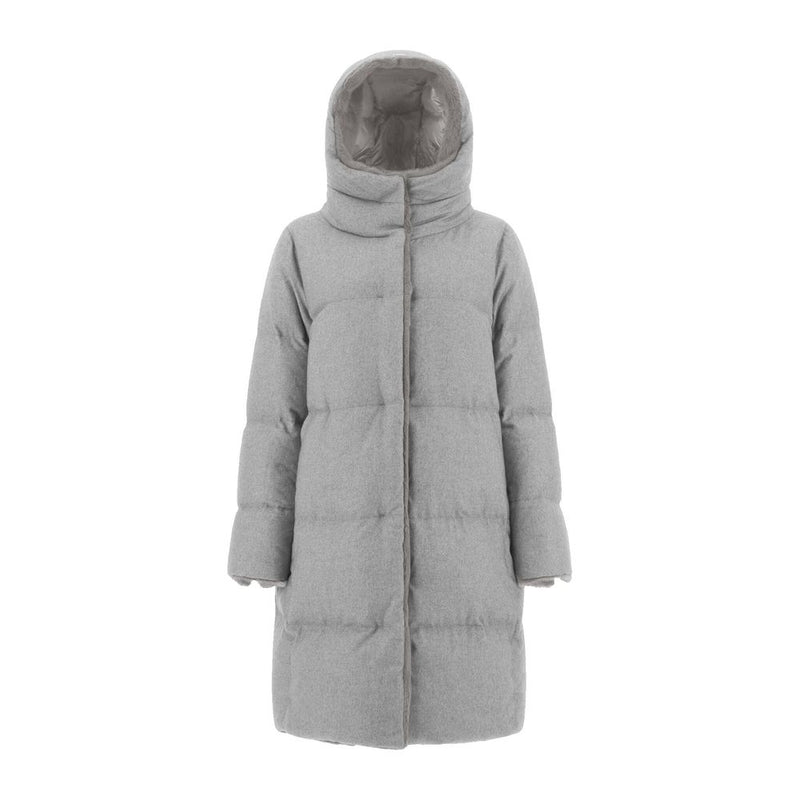Herno Gray Cashmere Coat - Elegant Women's Outerwear