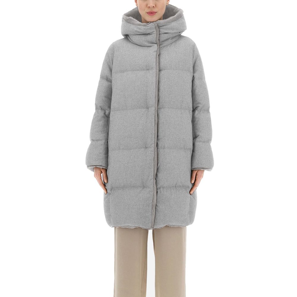 Herno Gray Cashmere Coat for Women