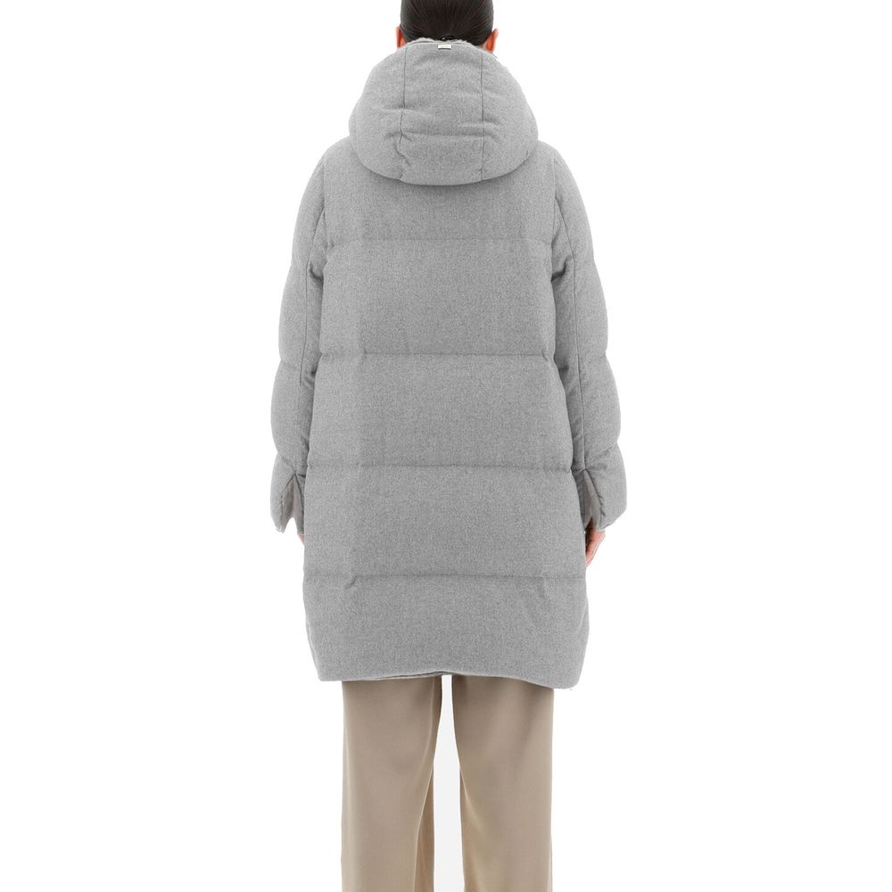 Herno Gray Cashmere Coat for Women