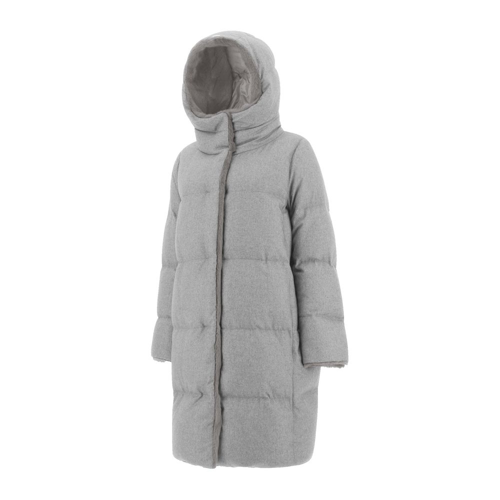 Herno Gray Cashmere Coat for Women