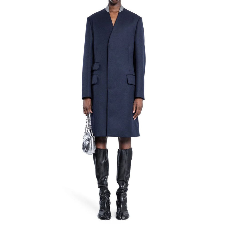 Manteau en laine bleu Maison Margiela