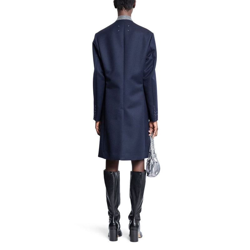 Manteau en laine bleu Maison Margiela